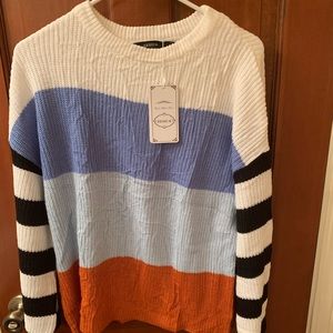 Trendy striped sweater